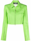 Jacquemus La Veste Limao Cropped Jacket In Verde