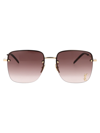 Saint Laurent Sl 312 M Sunglasses In 008 Gold Gold Brown