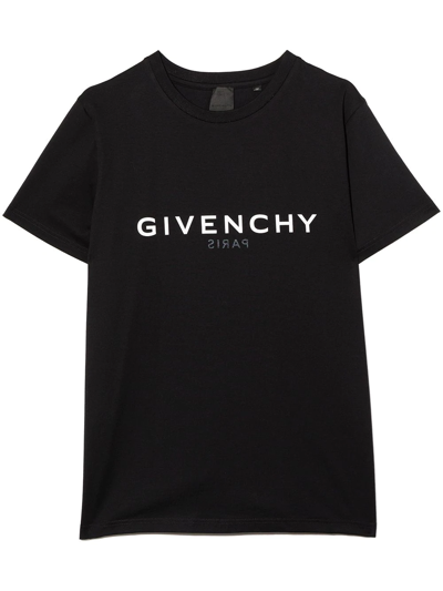 Givenchy Kids' Logo-print T-shirt In Black