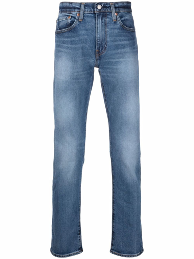 Levi's Distressed Regular-cut Jeans In Blue