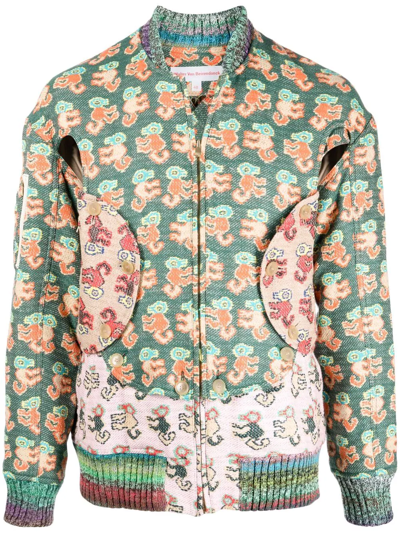 Pre-owned Walter Van Beirendonck 2015 Whambam Jacquard Jacket In Green