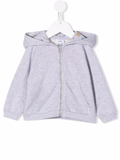 Knot Babies' Zip-up Hooded Jacket In Grey