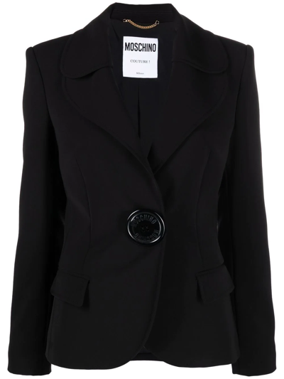 Moschino Oversized-button Blazer In Black