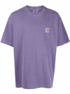 Carhartt Nelson Oversize Logo Patch T-shirt In Purple
