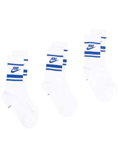 Nike Everyday Essential Socks (set Of Three) In White