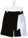 Neil Barrett Graphic-print Drawstring Shorts In Black