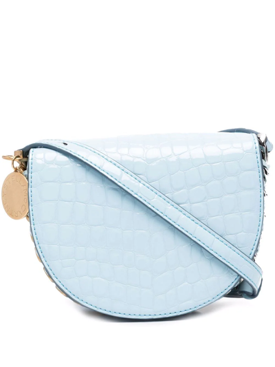 Stella Mccartney Small Frayme Flap Shoulder Bag In Blue