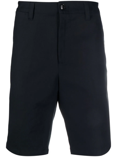 Emporio Armani Straight-leg Chino Shorts In Blue