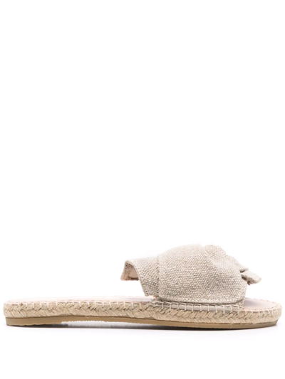 Manebi Manebí La Havana Knot-detail Hemp Sandals In Beige