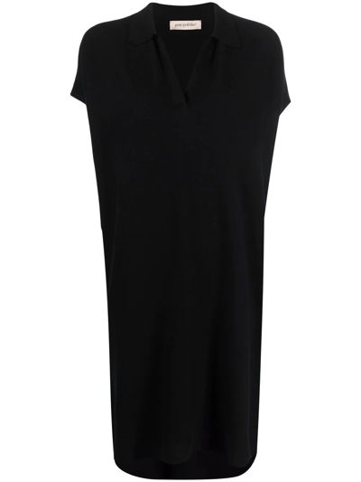 Gentry Portofino 针织衬衫裙 In Black