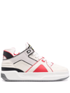 Just Don Tennis Courtside Mid-top Leather Sneaker In Ivory