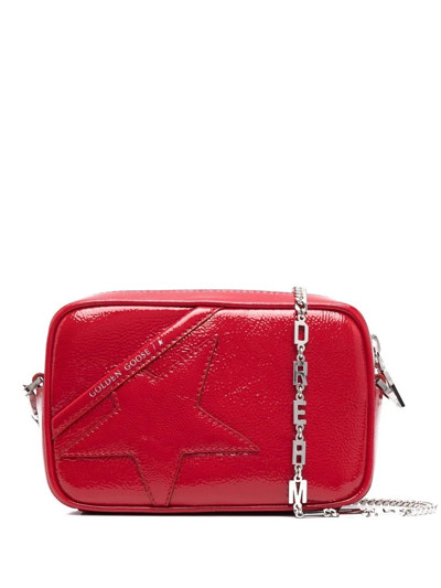 Golden Goose Star High-shine Crossbody Bag In Black