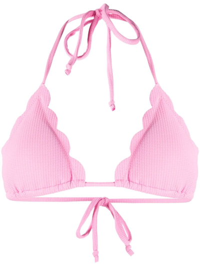 Marysia Pink Broadway Halterneck Triangle Bikini Top