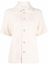 Bottega Veneta Embossed Towelling Shirt In Neutrals