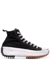 Converse Run Star Hike Hi Platform Sole Casual Sneakers In Black