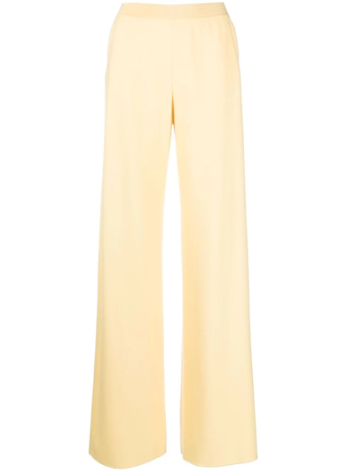 Loro Piana Fine-knit Cashmere Trousers In Yellow