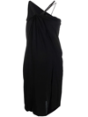 Helmut Lang Scala Twist Sleeveless Dress In Black