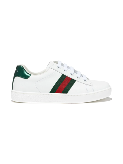 GUCCI ACE WEB-STRIPE SNEAKERS