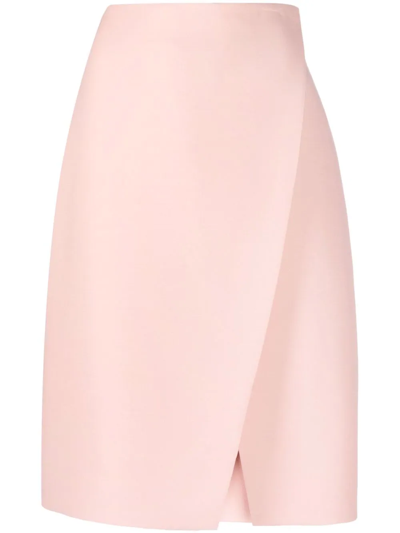 Fendi High-waisted Slit-detail Skirt In Pink