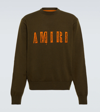 AMIRI LOGO JACQUARD-KNIT CASHMERE SWEATER