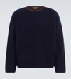 The Row Navy Ebbe Sweater In Dark Navy