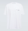 Comme Des Garçons Shirt Logo Print Cotton T-shirt In White