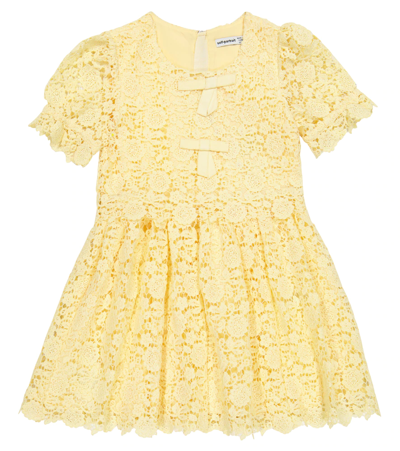 Self-portrait Kids Dress For Girls In Yellow