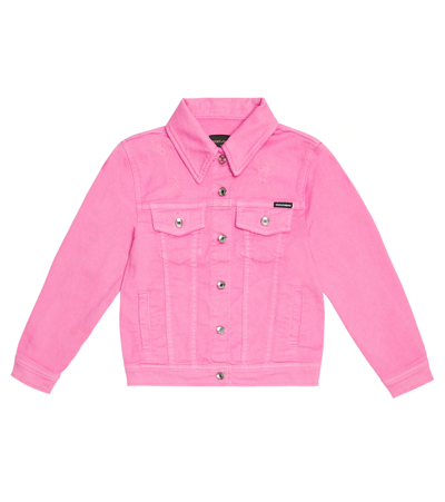 Dolce & Gabbana Kids' 牛仔夹克 In Pink