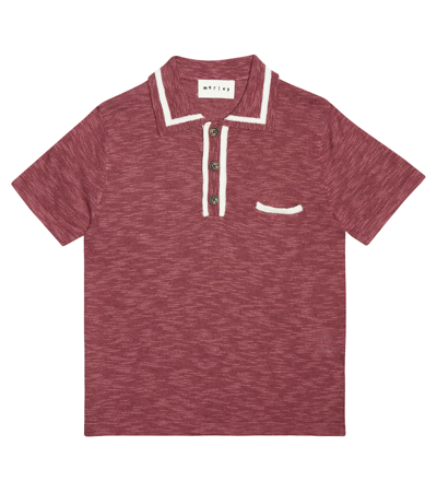 Morley Kids' Pako Cotton-blend Polo Shirt In Cassis
