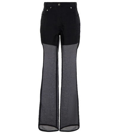 Helmut Lang Paneled High-rise Bootcut Pants In Black