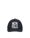 Moncler Logo-print Canvas And Mesh Baseball Cap In Black