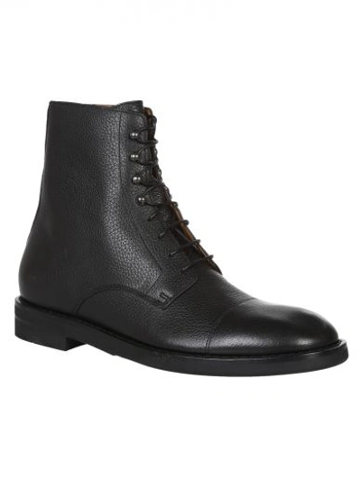 Maison Margiela Leather Ankle Boots In Black