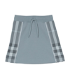 Burberry Girls' Check Panel Skirt - Little Kid, Big Kid In Shale Blue