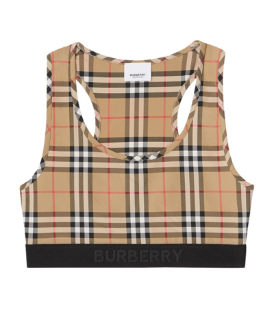 BURBERRY VINTAGE CHECK SPORTS BRA