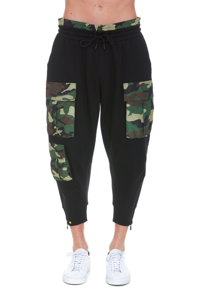 Dolce & Gabbana Camouflage-print Details Joggings Pants In Nero