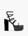Paris Texas Jessica Leather Platform Sandals In Black