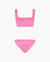 Hunza G Net Sustain Seersucker Bikini In Bubblegum