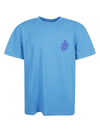 Jw Anderson Anchor Patch Cotton T-shirt In Blue