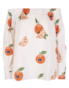 MAX MARA WHITE CURACAO BLOUSE WITH ORANGES