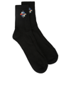 Marcelo Burlon County Of Milan Colourful Cross Short Socks In Black