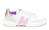 Hogan Sneakers 3r In Pelle Bianca Interno Lilla H Rosa In White