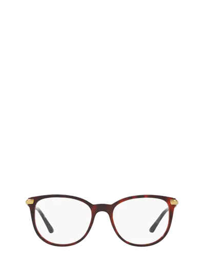 Burberry Eyewear Oversized Frame Glasses In Top Havana On Bordeaux