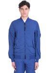 C.P. COMPANY BOMBER IN BLUE POLYAMIDE