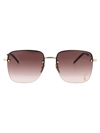 Saint Laurent Sl 312 M Sunglasses In 008 Gold Gold Brown