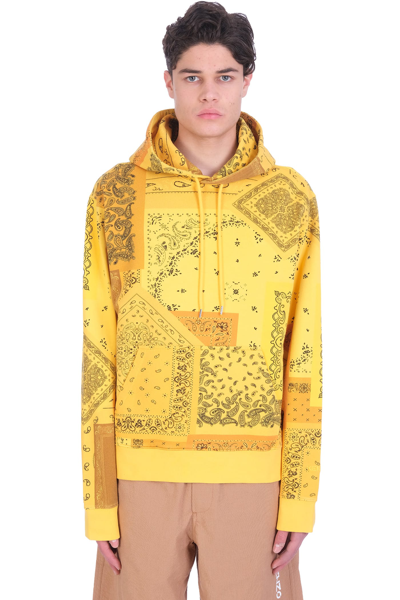 Kenzo Yellow Logo Print Cotton T-Shirt