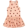 Stella Mccartney Kids Dress In Pink Tulle With Sequins Strawberries In Pink