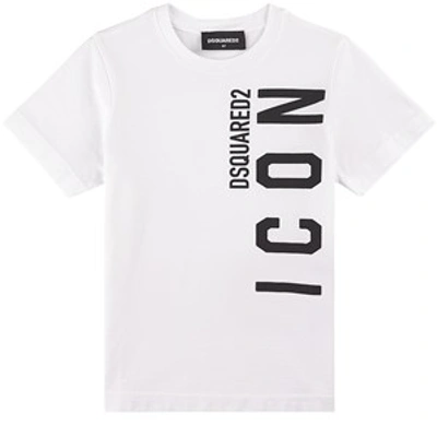 Dsquared2 Icon Logo T-shirt (10-12 Years) In White