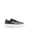 Mm6 Maison Margiela Sneakers In Leather In Black
