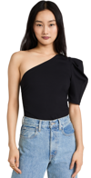 Free People Somethin Bout You So One Shoulder Bodysuit In Black