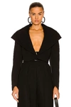 Alaïa Hooded Short Jacket In Noir